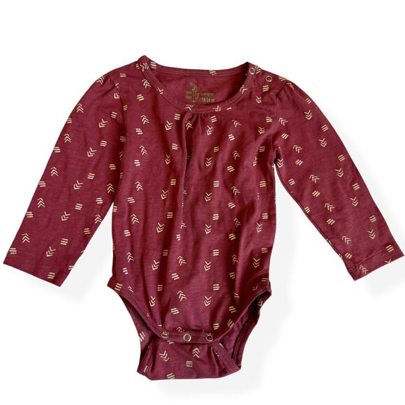 NEW Little Liam & Kate Quinn Long Sleeve Organic Cotton Bodysuit 18-24 Months - Picture 1 of 8